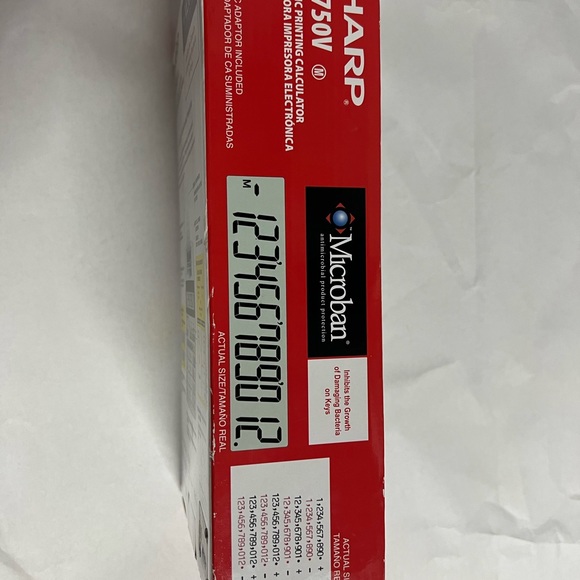 NEW! SHARP Calculator w/receipt tape. - Picture 4 of 6